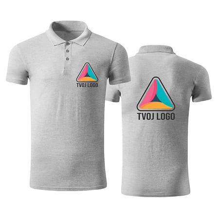 Pepeljasta polo reklamna majica