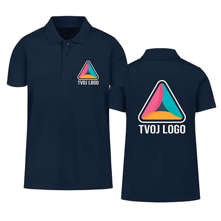 Plava muška premium polo reklamna majica