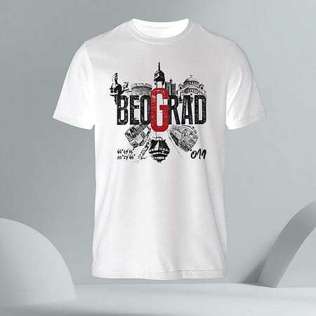 bela muška majica Beograd