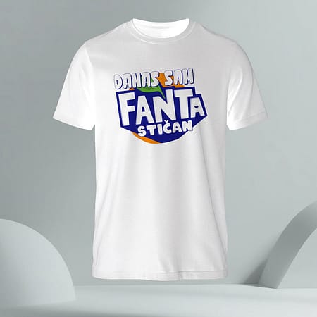 Bela muška majica Fantastičan