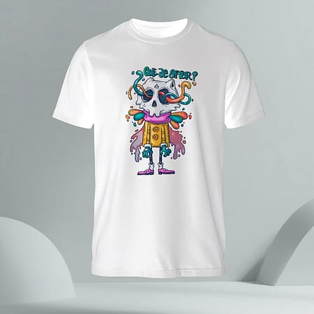 Bela muška majica sa natpisom Gde je after