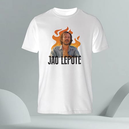 Bela muška majica sa natpisom Jao lepote, Dule Pacov – Vratiće se rode