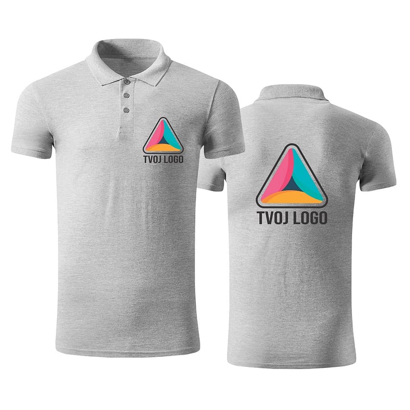 Pepeljasta polo reklamna majica